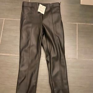 XS Zara Faux leather leggings with tags